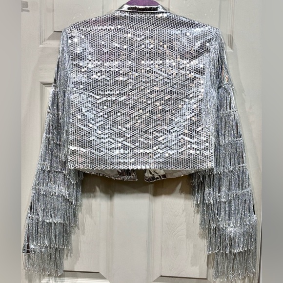 Cropped Fringe & Rhinestone Jacket - Picture 4 of 7